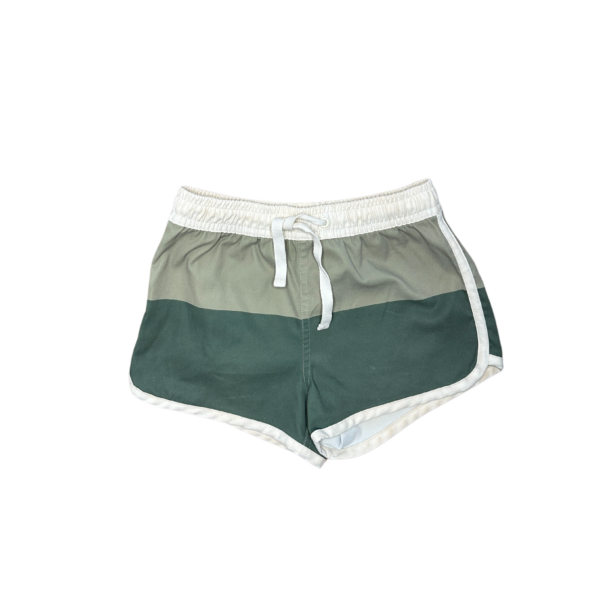 Short de bain Rylee + Cru, coloris vert, kaki et écru sur enbouclekids