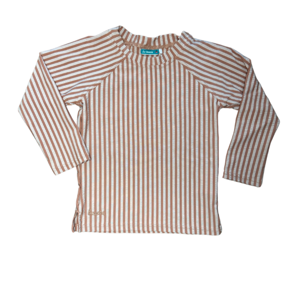 Tee-shirt rayures colorées terracotta de Liewood chez enbouclekids