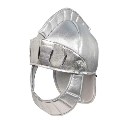 Casque chevalier argent accessoire déguisement enfant