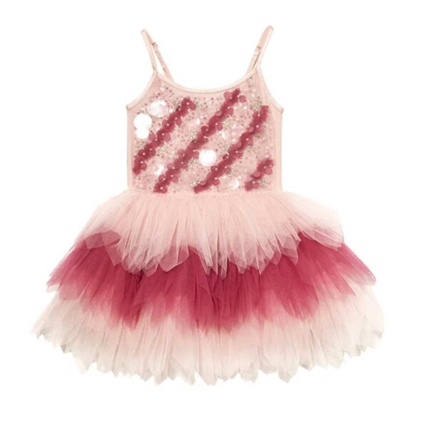 Robe tutu et sequin bébé fille rose chic