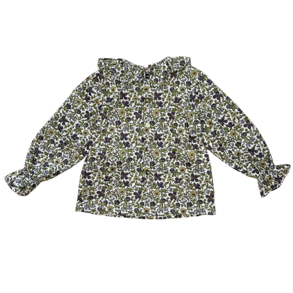 Ensemble-Manolia blouse imprimée fleurs Amaia kids pour enbouclekids