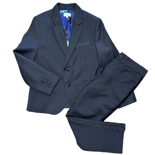 Ensemble-smoking-mariage-garçon-veste et pantalon noir Paul Smith enbouclekids