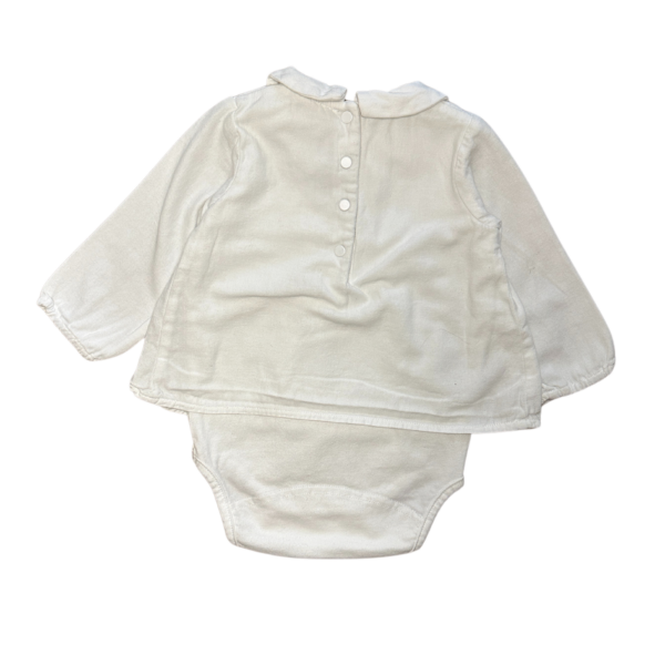 Tenue de baptême tartine et chocolat garçon chemise body coton dos enbouclekids