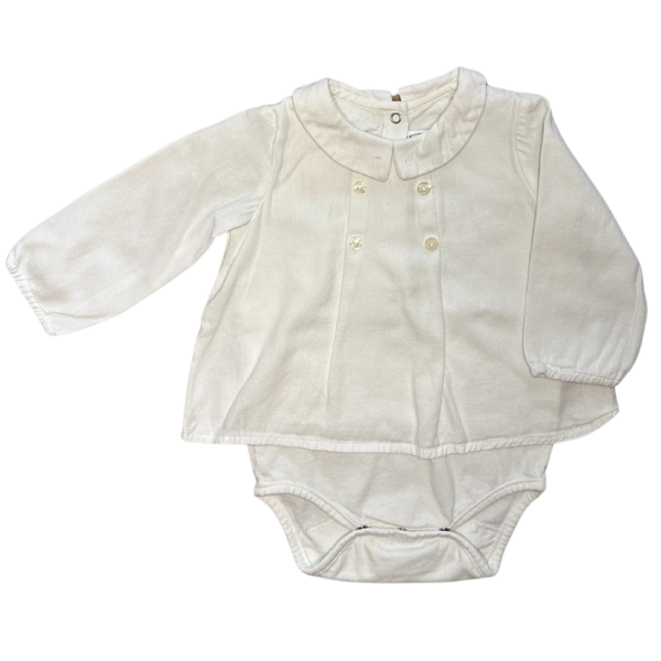 Tenue de baptême tartine et chocolat garçon chemise body coton enbouclekids