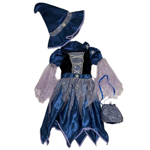 costume-sorcière-bleu-argente-Halloween