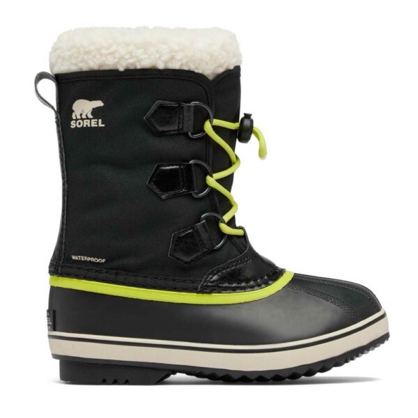 Après-ski waterproof Sorel, noir et jaune enfant